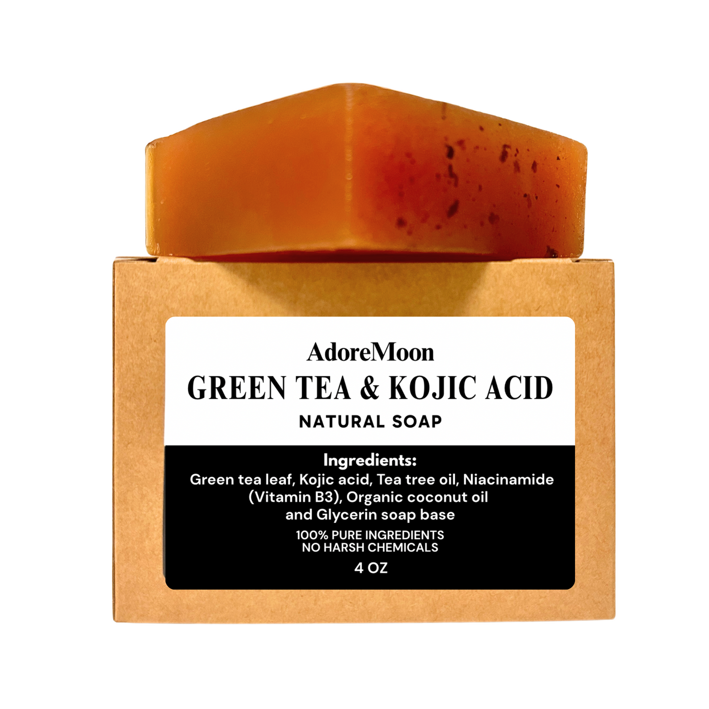 AdoreMoon Green Tea & Kojic Acid Natural Soap